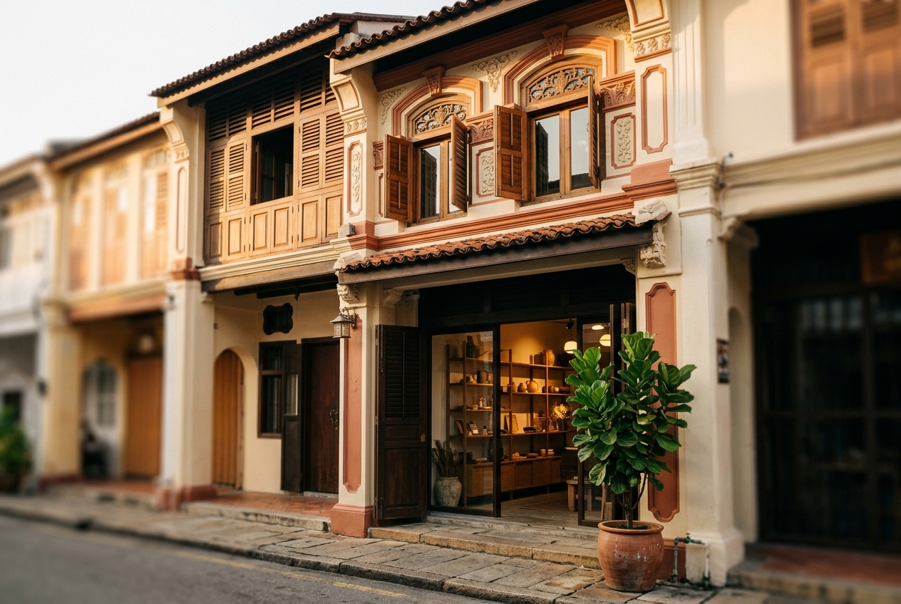 Malaysian SME shophouse enterprise storefront